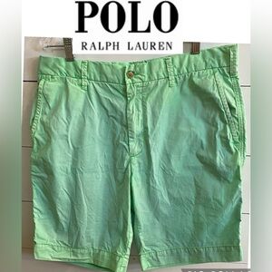 Polo Ralph Lauren Classic Fit Men’s‎ Sz 33 9” Green Cotton Chino Shorts